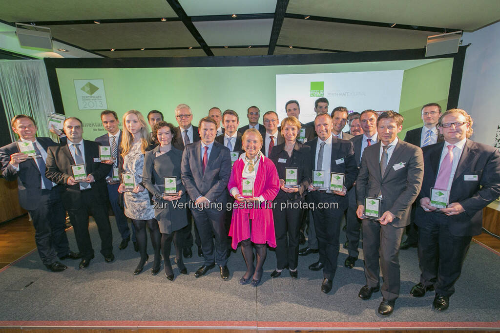 Zertifikate Award Austria 2013, © Martina Draper für BE / finanzmarktfoto.at (14.05.2013) 