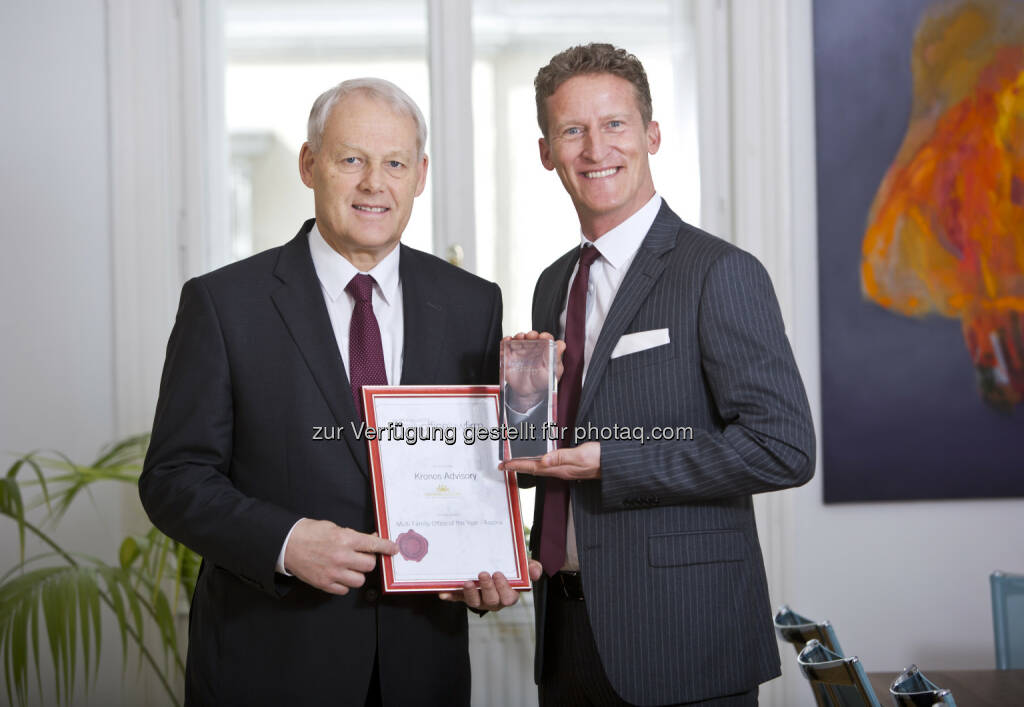 Geschäftsführer der KRONOS Advisory GmbH, Mag. Charles van Erp und Sven Rischko - KRONOS Advisory GmbH: Große internationale Auszeichnung für KRONOS Advisory (Fotocredit: Diema Communications), © Aussender (22.03.2017) 