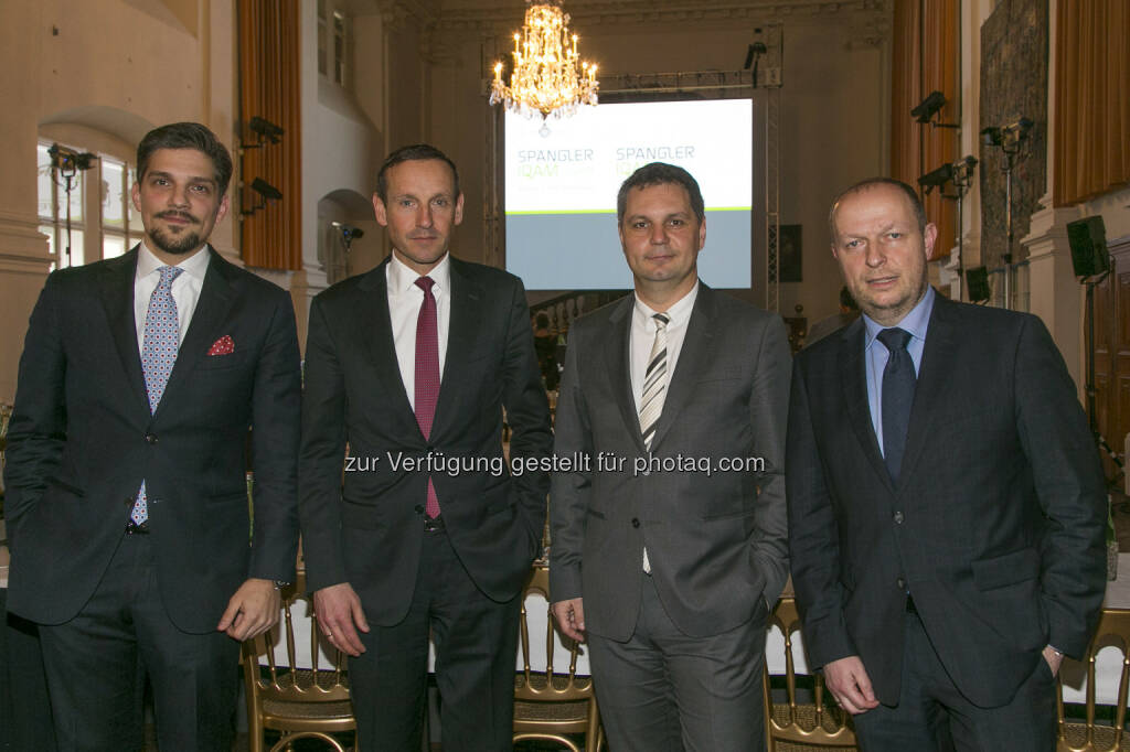 Mag. Matthias Zeinitzer, Mag. Markus Ploner, CFA, MB, Dr. Thomas Steinberger und Univ.-Prof. DDr. Thomas Dangl (alle Spängler IQAM Invest) - Spängler Investmentforum, Residenz Salzburg, 20170322 (Foto: wildbild, Herbert Rohrer) (23.03.2017) 