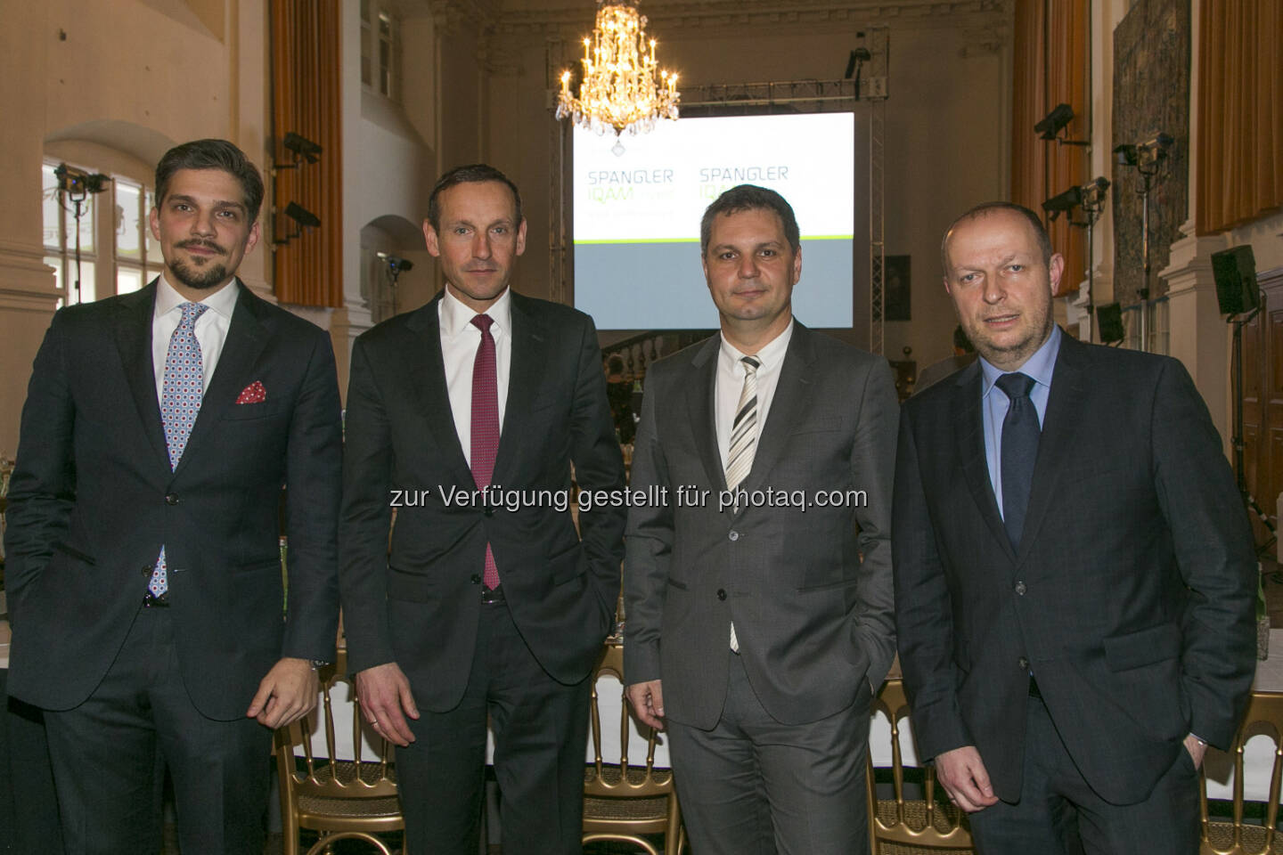 Mag. Matthias Zeinitzer, Mag. Markus Ploner, CFA, MB, Dr. Thomas Steinberger und Univ.-Prof. DDr. Thomas Dangl (alle Spängler IQAM Invest) - Spängler Investmentforum, Residenz Salzburg, 20170322 (Foto: wildbild, Herbert Rohrer)