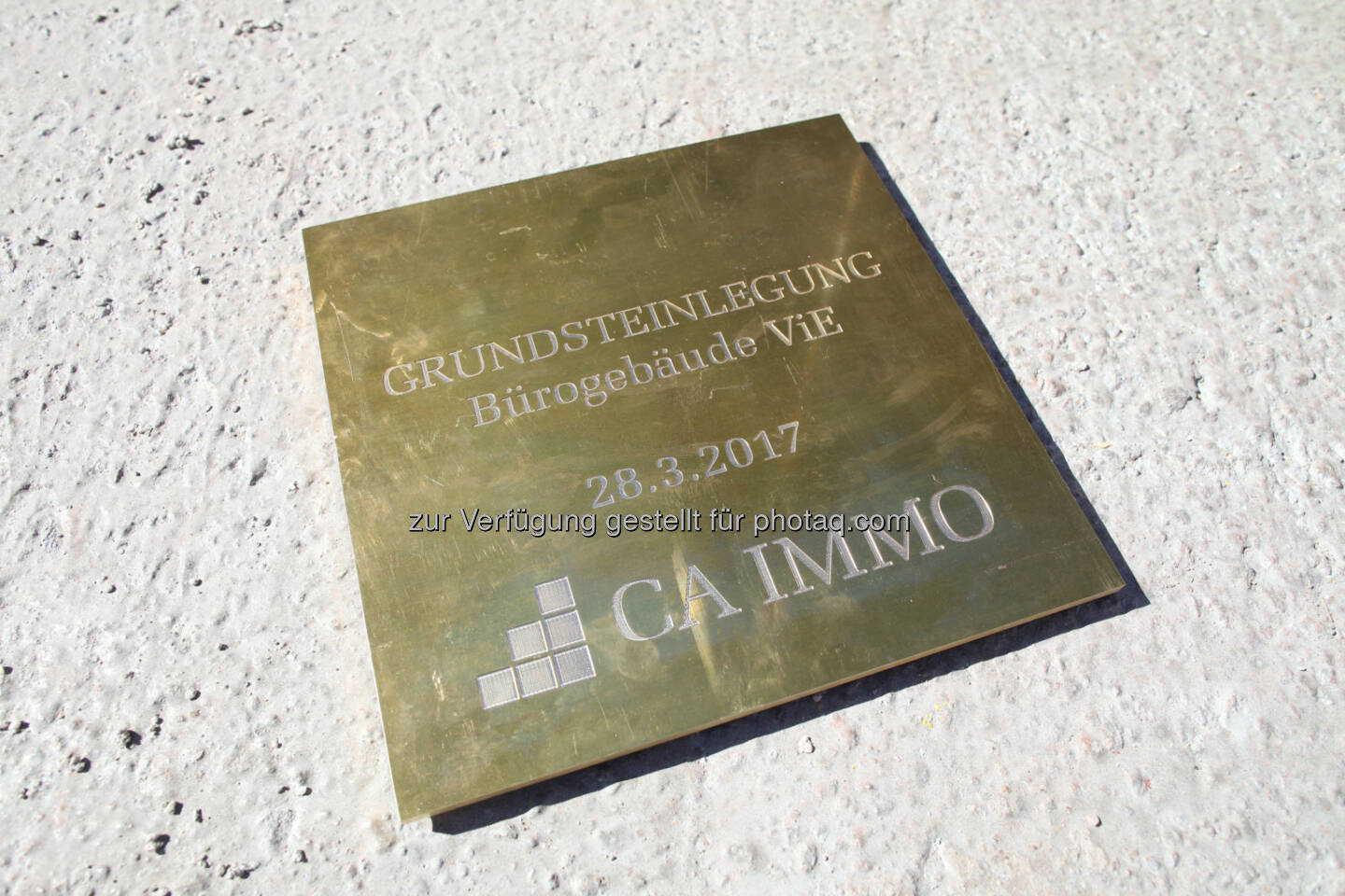 Grundstein - CA Immo legt Grundstein für Bürogebäude ViE, Lände 3 (CA Immobilien Anlagen AG/APA-Fotoservice/Schedl / Fotograf/in: Ludwig Schedl)