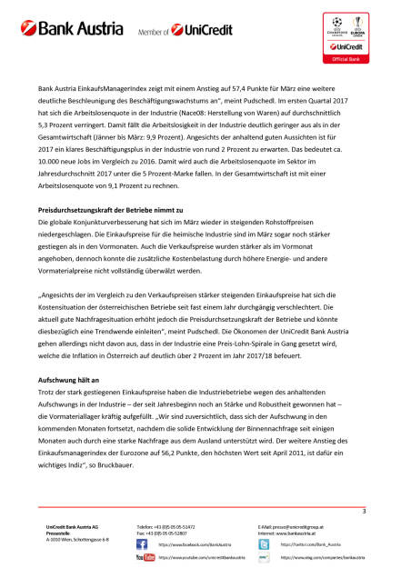 Bank Austria EinkaufsManagerIndex im März: Österreichs Industrie weiter auf kräftigem Wachstumskurs, Seite 3/4, komplettes Dokument unter http://boerse-social.com/static/uploads/file_2187_bank_austria_einkaufsmanagerindex_im_marz_osterreichs_industrie_weiter_auf_kraftigem_wachstumskurs.pdf (30.03.2017) 