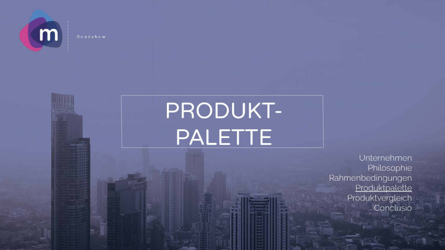 Präsentation moomoc - Produktpalette