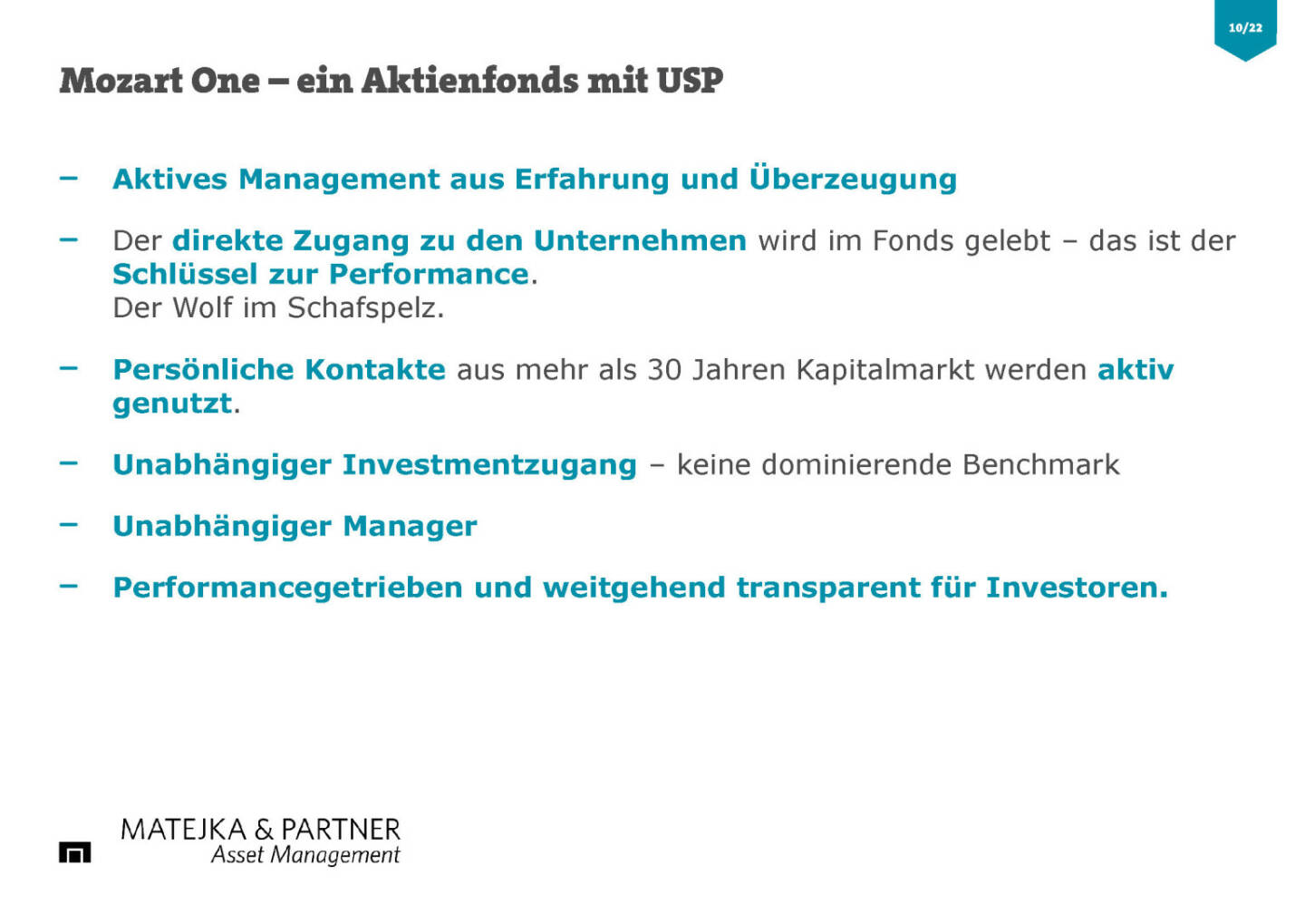 Wiener Privatbank - Mozart One Aktienfonds USP