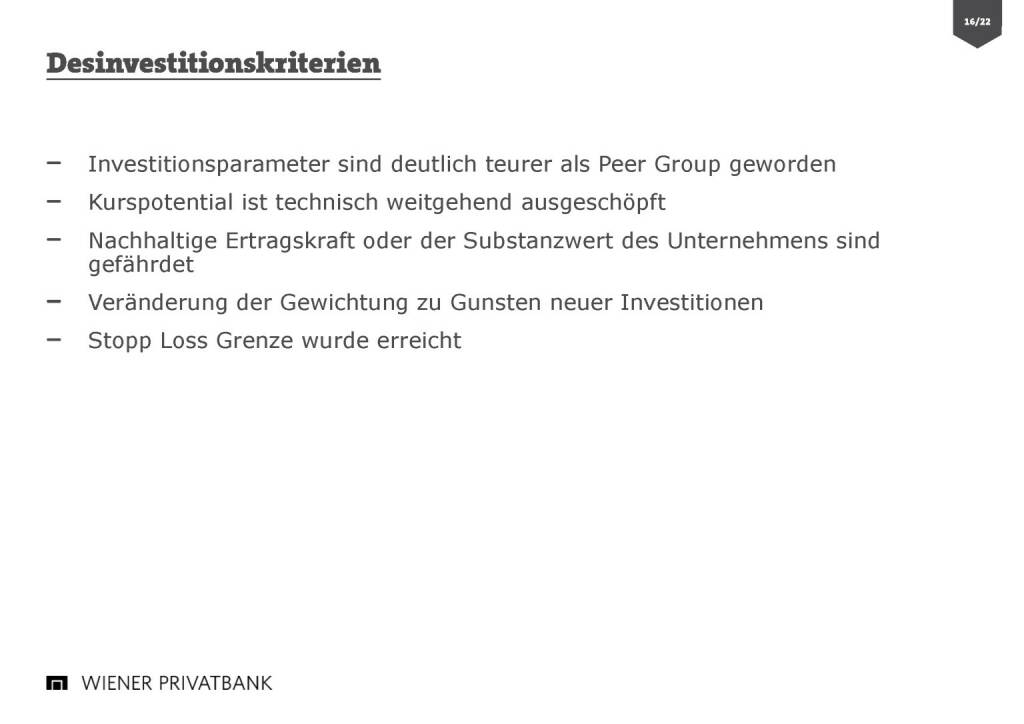 Wiener Privatbank - Deinvestitionskriterien (30.03.2017) 