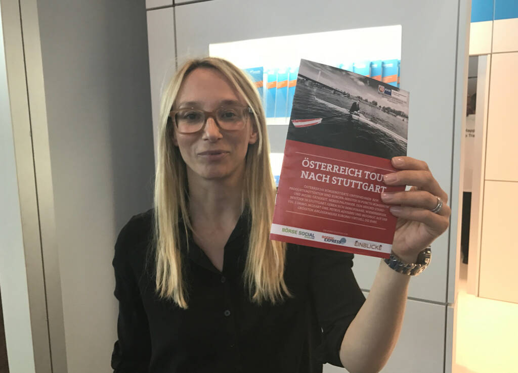 Sarah Brylewski, ayondo, mit dem Mini-  http://www.boerse-social.com/magazine , beigelegt bei http://markteinblicke.de #invest2017 (09.04.2017)