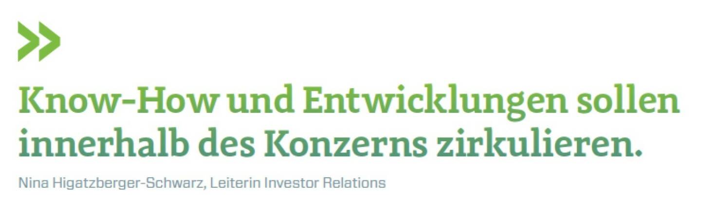 Know-How und Entwicklungen sollen innerhalb des Konzerns zirkulieren. Nina Higatzberger-Schwarz, Leiterin Investor Relations VIG