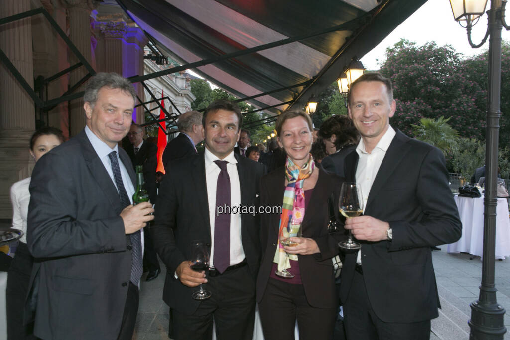 Bernhard Grabmayr (Scholdan), Eduard Schreiner (Verbund International), Doris Gstatter (Scholdan), Herbert Ortner (Palfinger), © finanzmarktfoto/Martina Draper (15.05.2013) 