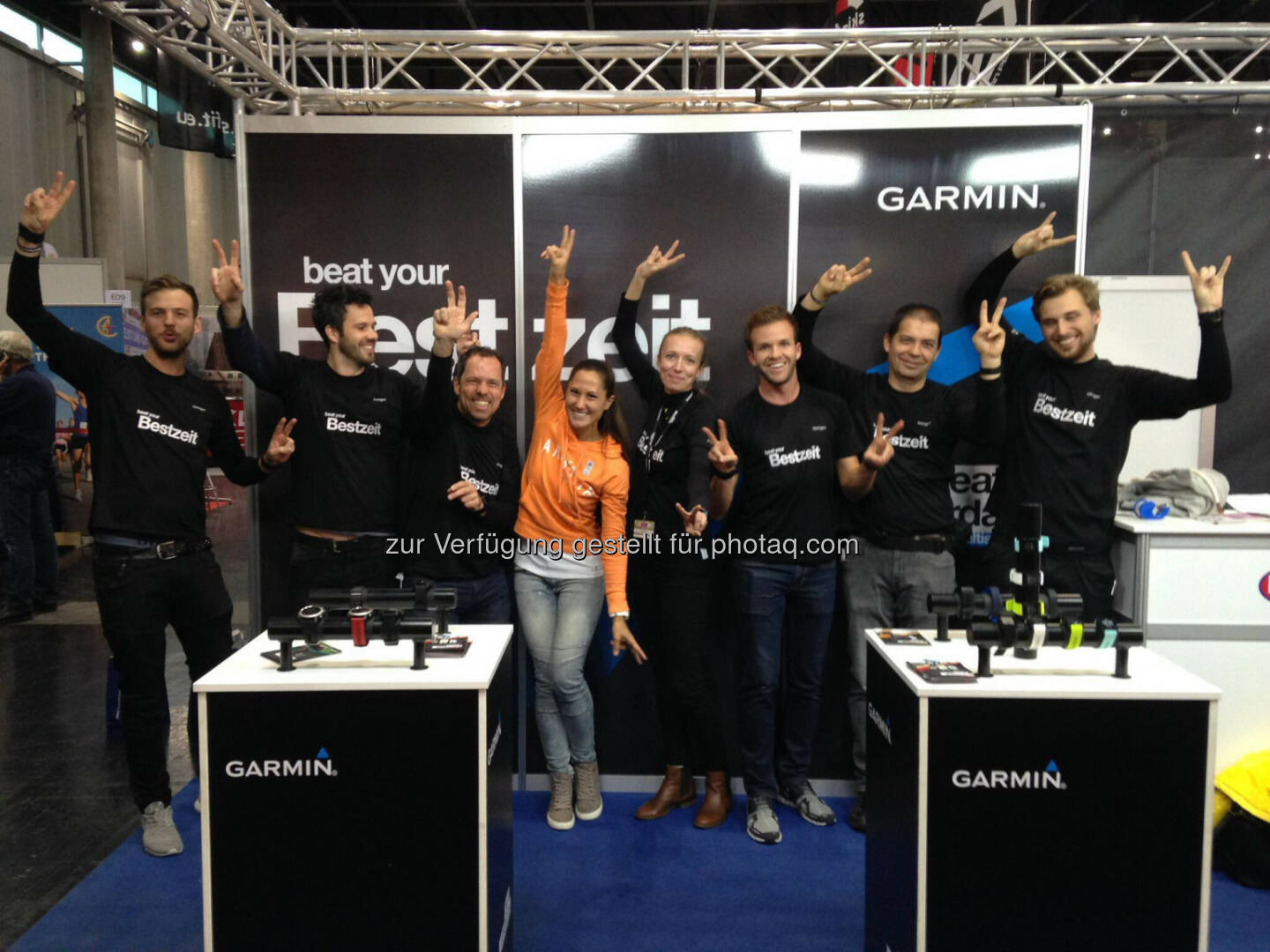 am Garmin Stand auf der VCM Expo