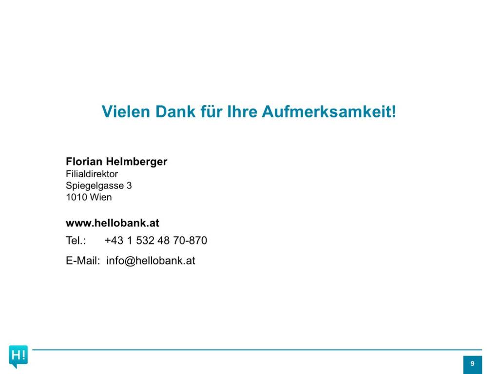 Präsentation Hello bank! - Danke (26.04.2017) 