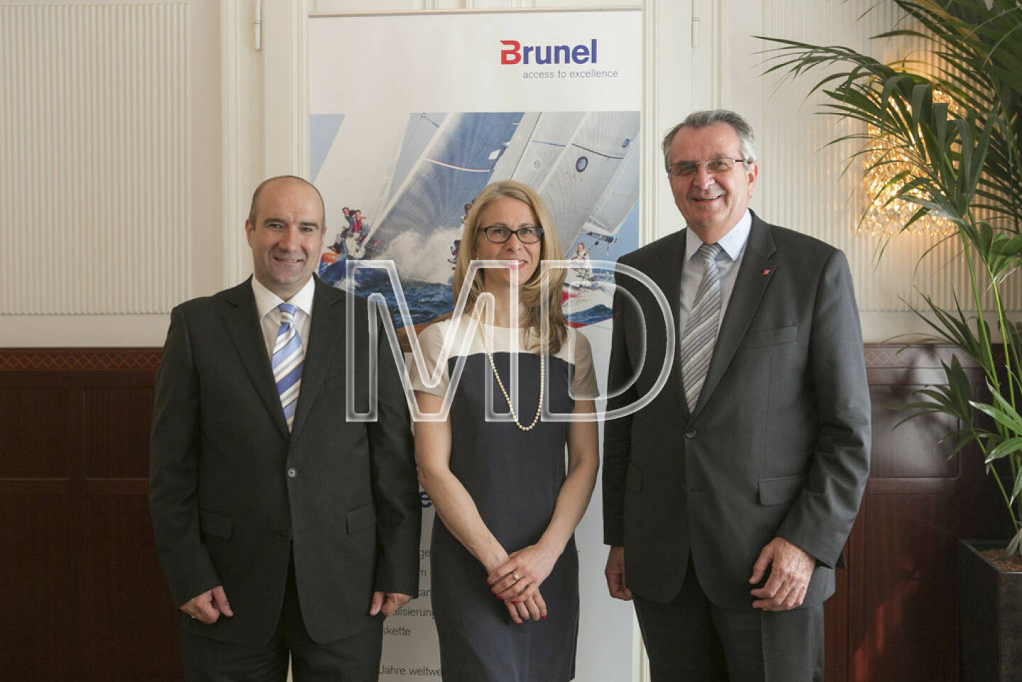 Harald Kuchelbacher (Geschäftsbereichsleiter Österreich), Gunilla Pendt (Leiterin Marketing & Kommunikation Brunel Europe), Erich Laminger (Geschäftsführer Great Place to Work® Österreich)