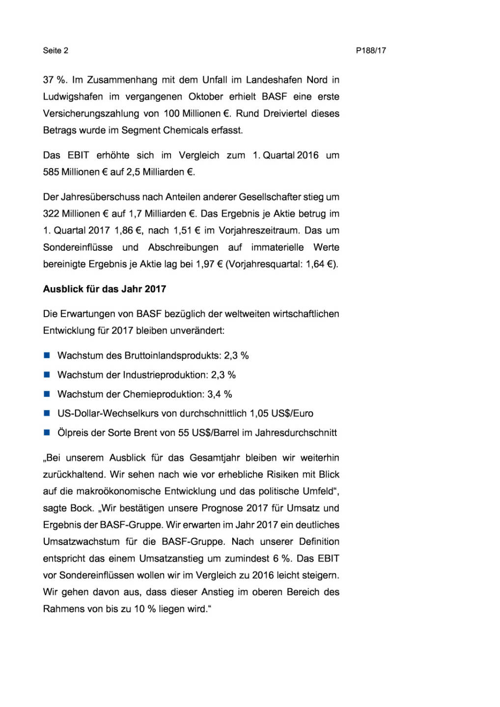 BASF: Q1/2017, Seite 2/6, komplettes Dokument unter http://boerse-social.com/static/uploads/file_2221_basf_q12017.pdf