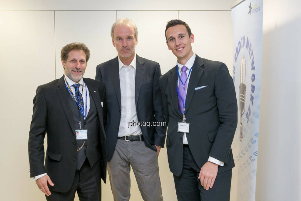 Samuel Schubert (Associate Director Webster University), Christian Drastil (BSN), Nikolaos Antonakakis (Webster University), © Martina Draper/photaq (27.04.2017) 