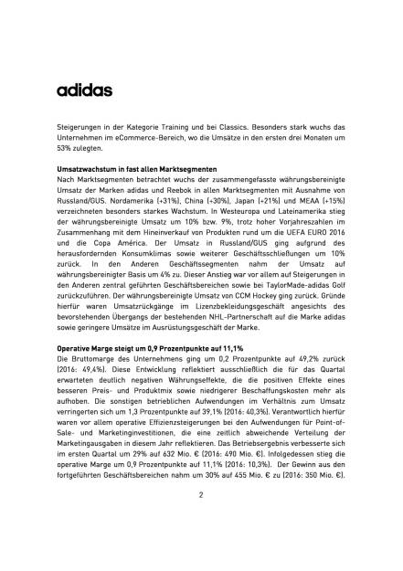 adidas: Ergebnisse Q1/2017, Seite 2/6, komplettes Dokument unter http://boerse-social.com/static/uploads/file_2236_adidas_ergebnisse_q12017.pdf (04.05.2017) 