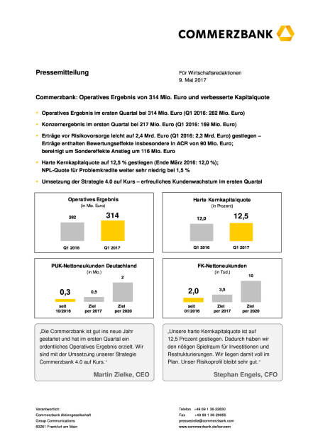 Commerzbank: Operatives Ergebnis von 314 Mio. Euro und verbesserte Kapitalquote , Seite 1/7, komplettes Dokument unter http://boerse-social.com/static/uploads/file_2243_commerzbank_operatives_ergebnis_von_314_mio_euro_und_verbesserte_kapitalquote.pdf (09.05.2017) 