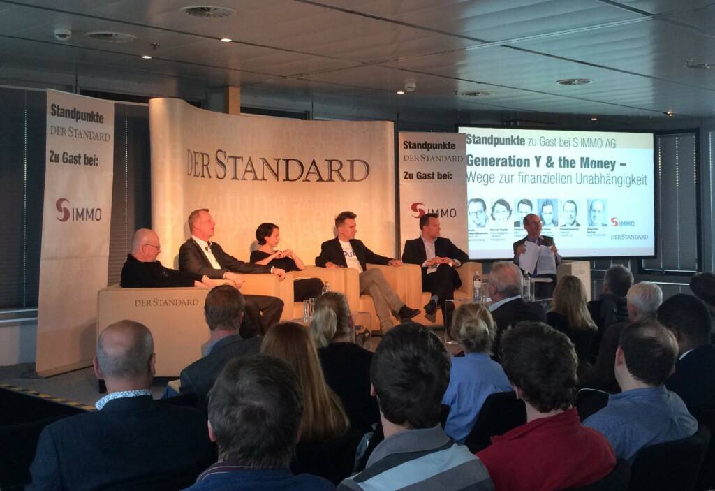 Wiener Börse / Christoph Boschan - Discussion on Generation Y & the money at  S IMMO AG's event today in Vienna. Thanks  Bernhard Heinzlmaier,  Gerald Hörhan, Friedrich Wachernig and Natascha Wegelin for exchanging views on old-age-provision, financial education and freedom. My advice on investing in stocks:  long-term-orientation, diversification and information is key. (10.05.2017)