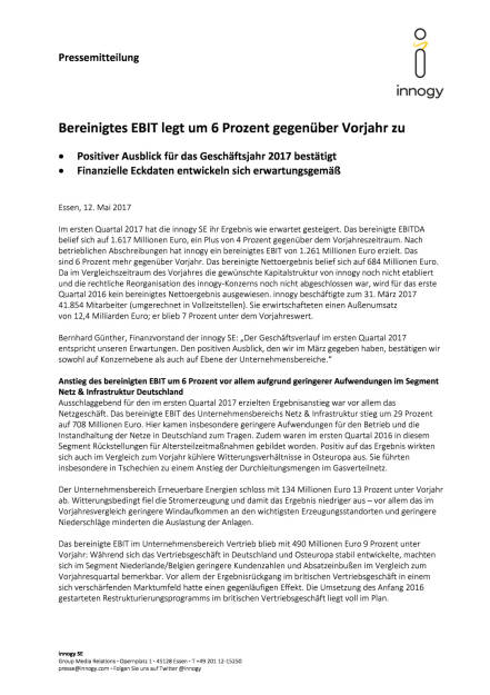Innogy Zahlen Q1/2017, Seite 1/5, komplettes Dokument unter http://boerse-social.com/static/uploads/file_2249_innogy_zahlen_q12017.pdf (12.05.2017) 