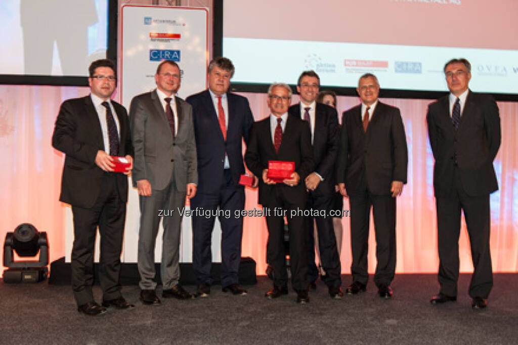 Siegerbild Wiener Börsepreis 2013 ATX-Preis: 1. Platz: Österreichische Post AG 
2. Platz: Andritz AG 
3. Platz: AMAG Austria Metall AG
, © Wiener Börse (15.05.2013) 