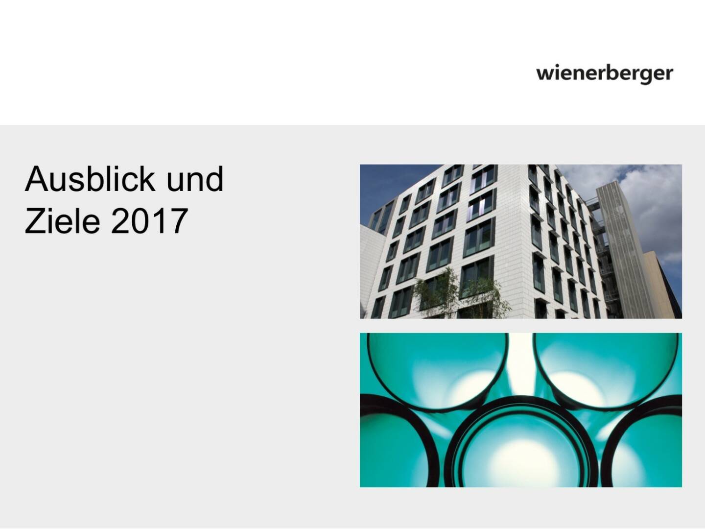 Wienerberger - Ausblick und Ziele 2017