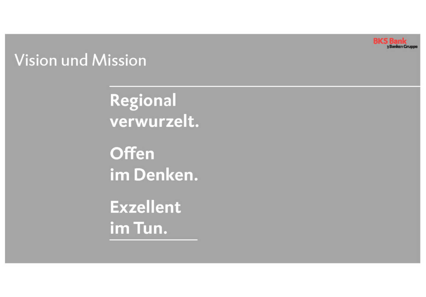 BKS - Vision und Mission