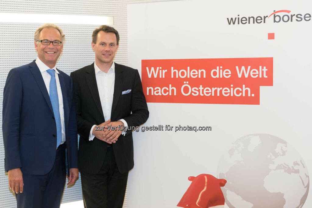 Wienerberger-CEO Heimo Scheuch, Wiener Börse-CEO Christoph Boschan (Fotocredit: APA-Fotoservice) (01.06.2017) 