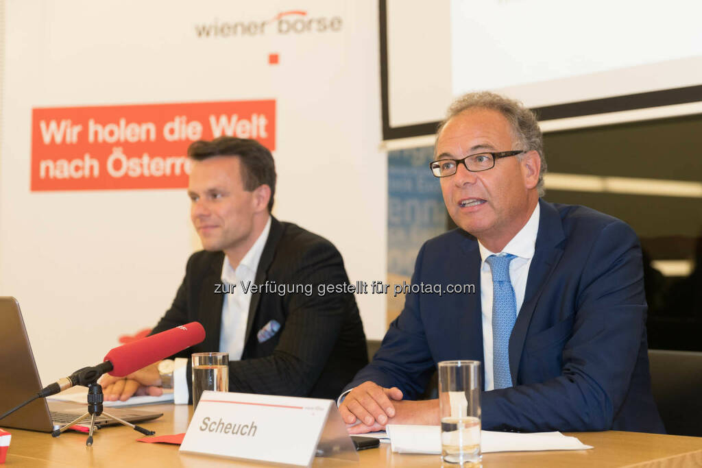Wiener Börse-CEO Christoph Boschan, Wienerberger-CEO Heimo Scheuch (Fotocredit: APA-Fotoservice) (01.06.2017) 