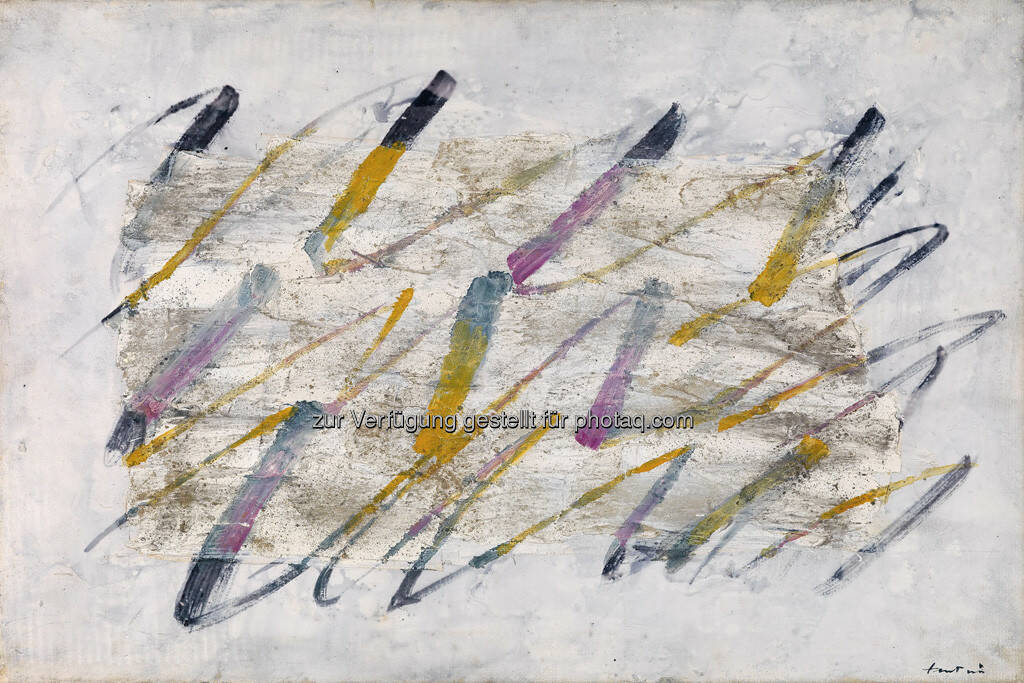 Jean Fautrier, Lignes colorées, 54 x 81 cm, erzielter Preis € 195.500, © Dorotheum  (17.05.2013) 