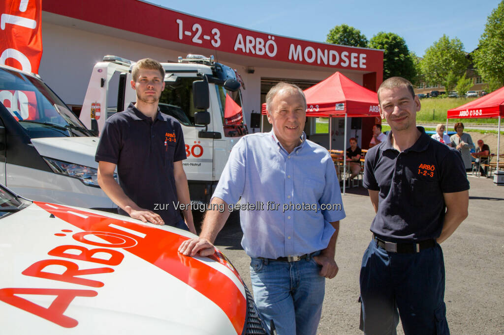 Das Team vom Prüfzentrum Mondsee -Matthias Schwaighofer, Rudolf Soriat (PZ Leiter), Rene Hönekl - ARBÖ: Prüfzentrum Mondsee startet neu durch (Fotocredit: Chris Hofer), © Aussender (09.06.2017) 