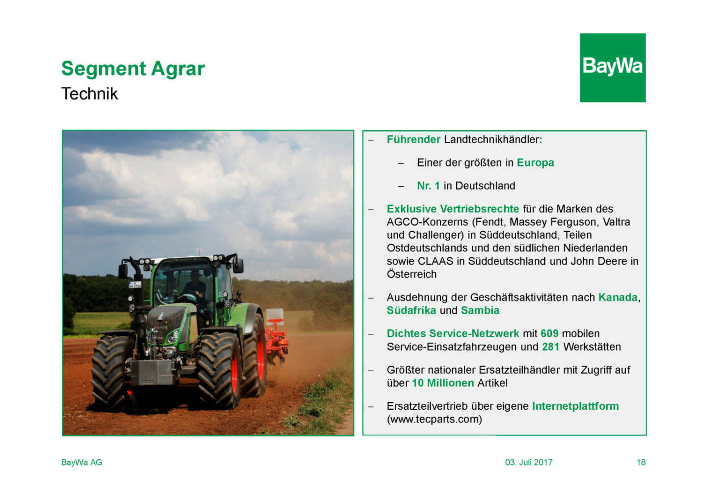 Präsentation BayWa - Segment Agrar