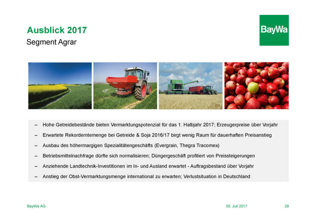 Präsentation BayWa - Ausblick 2017 (03.07.2017) 