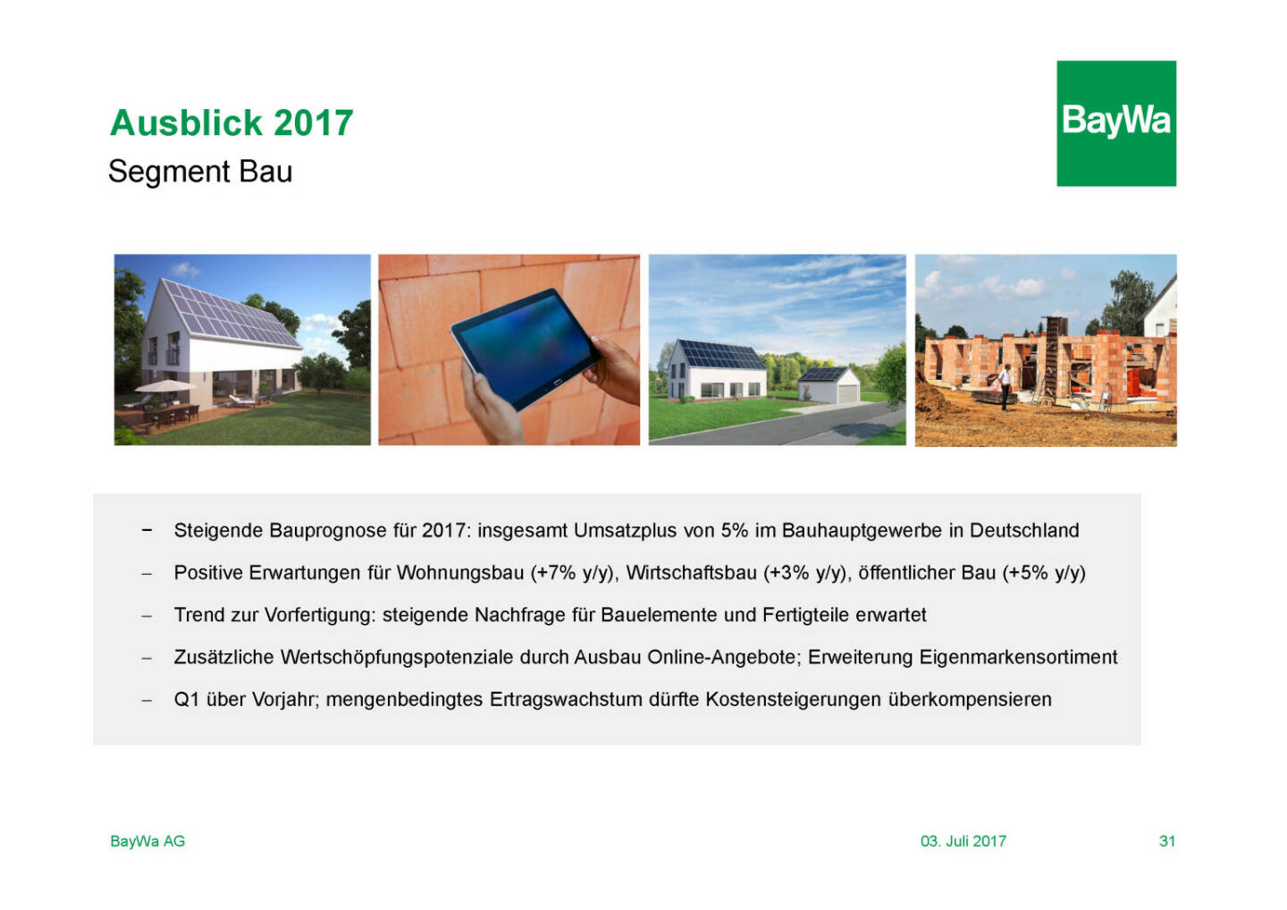 Präsentation BayWa - Ausblick 2017