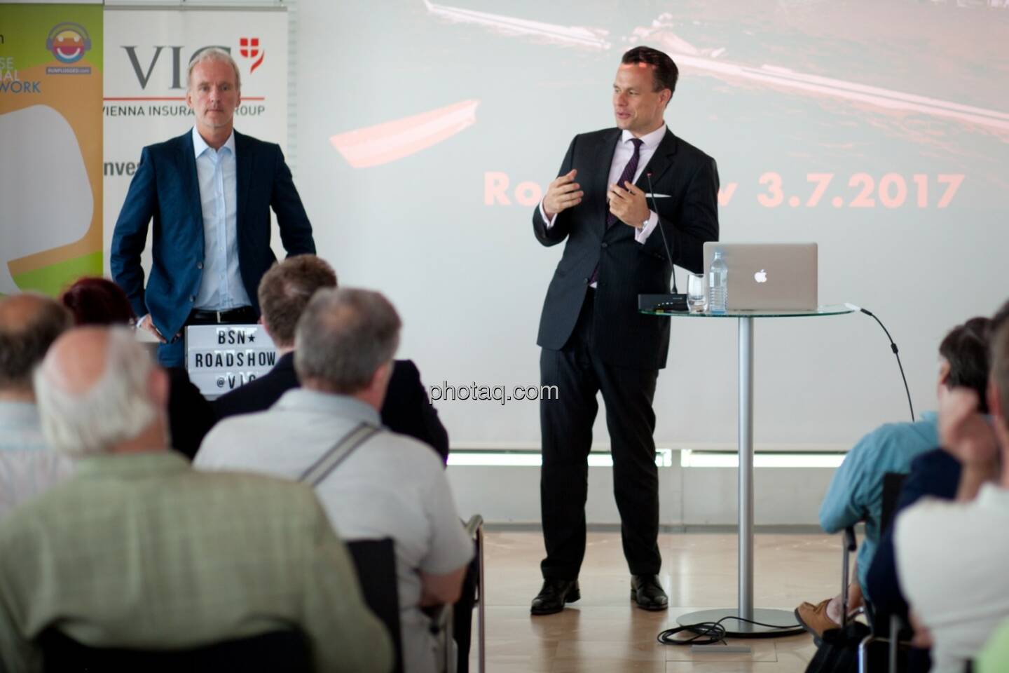 Wiener Börse-Chef Christoph Boschan spricht zu den Privatanlegern bei der Roadshow #71