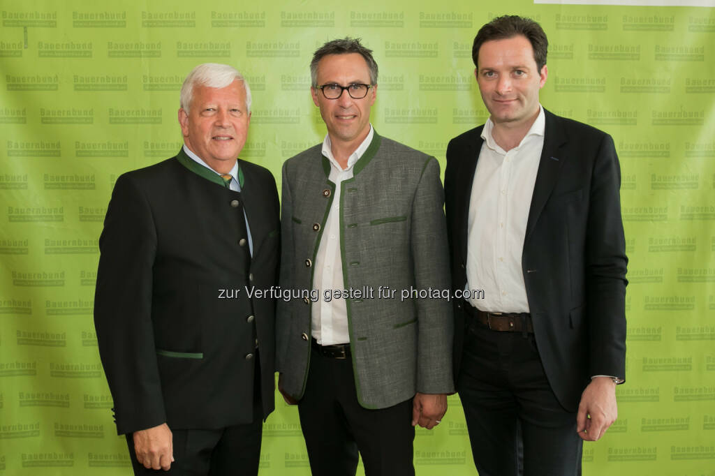 Jakob Auer, Georg Strasser, Norbert Totschnig - Bauernbund Österreich (BBÖ): Bauernbund: Georg Strasser folgt Jakob Auer als Präsident nach (Fotocredit: Harald Klemm), © Aussender (12.07.2017) 