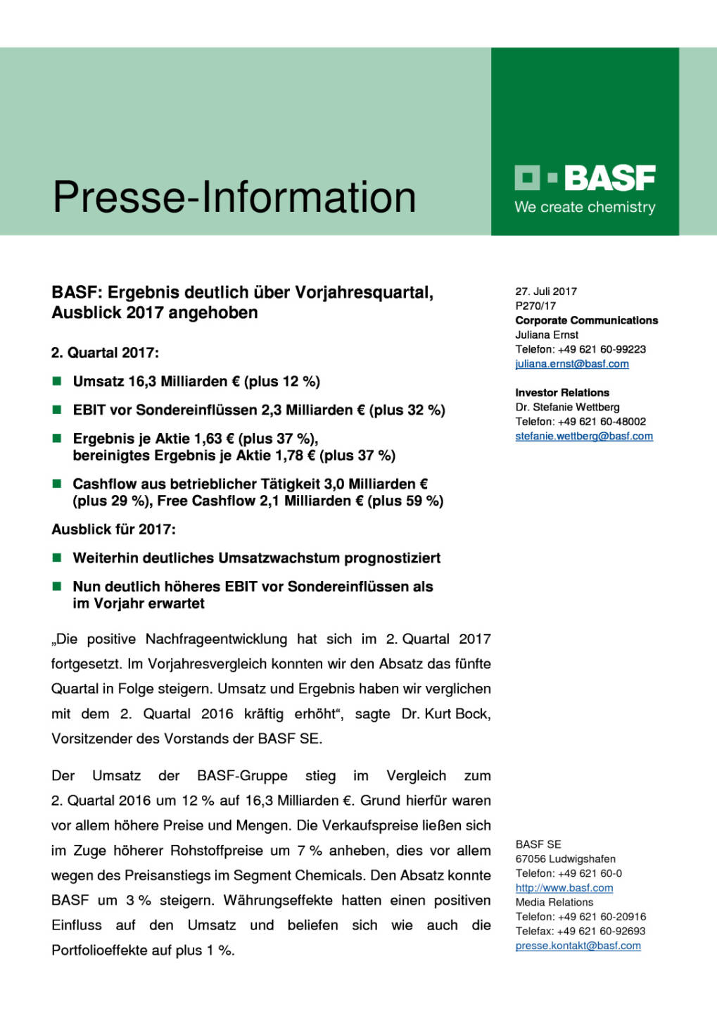 BASF - Q2, Seite 1/6, komplettes Dokument unter http://boerse-social.com/static/uploads/file_2296_basf_-_q2.pdf