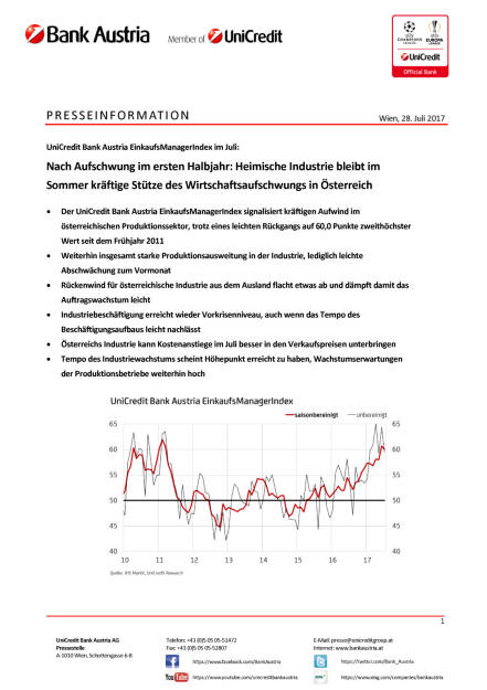 Heimische Industrie bleibt im Sommer kräftige Stütze des Wirtschaftsaufschwungs in Österreich, Seite 1/4, komplettes Dokument unter http://boerse-social.com/static/uploads/file_2300_heimische_industrie_bleibt_im_sommer_kraftige_stutze_des_wirtschaftsaufschwungs_in_osterreich.pdf (28.07.2017) 