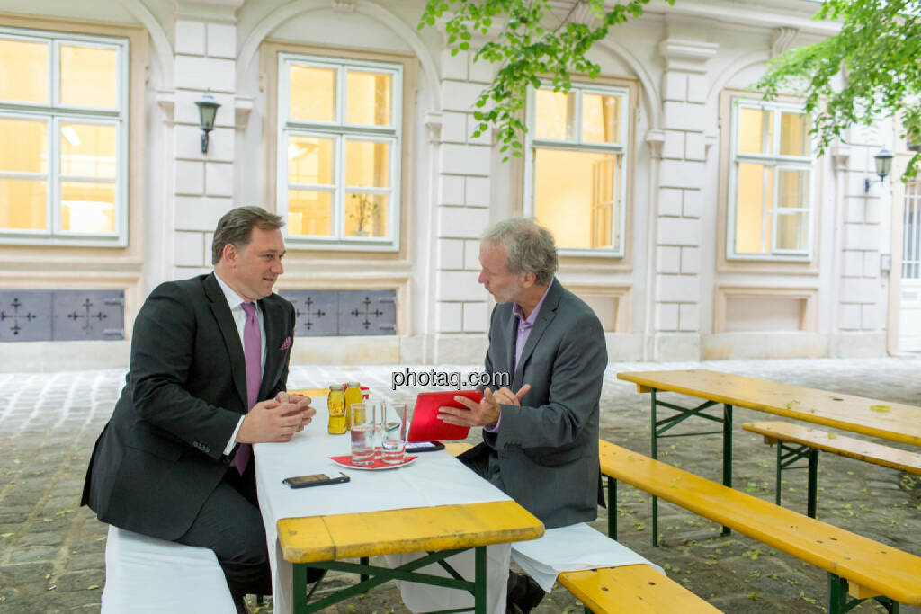 Nico Baader (Baader Bank), Christian Drastil (BSN), © Martina Draper/photaq (30.07.2017) 