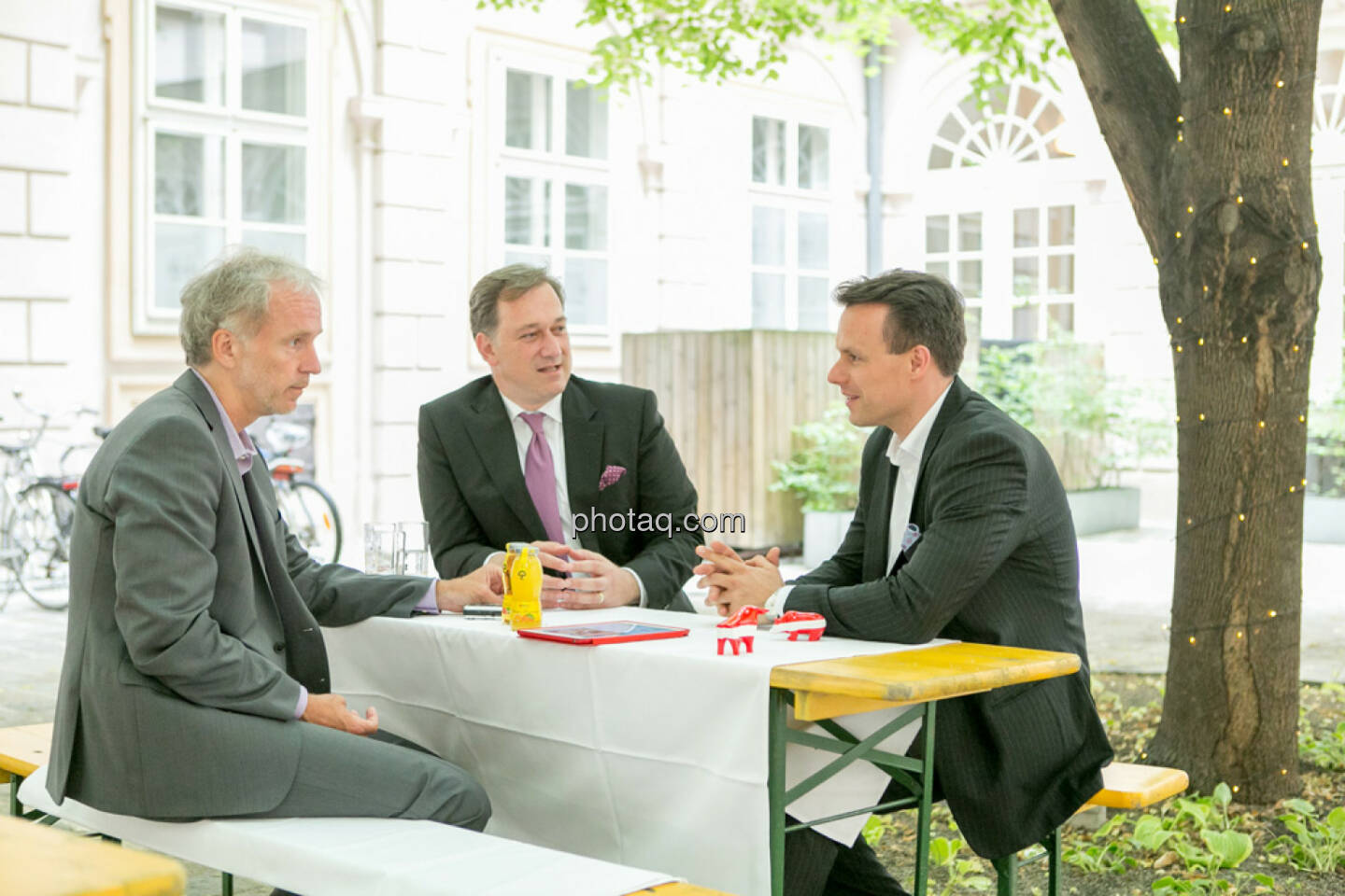 Christian Drastil (BSN), Nico Baader (Baader Bank), Christoph Boschan (Wiener Börse)
