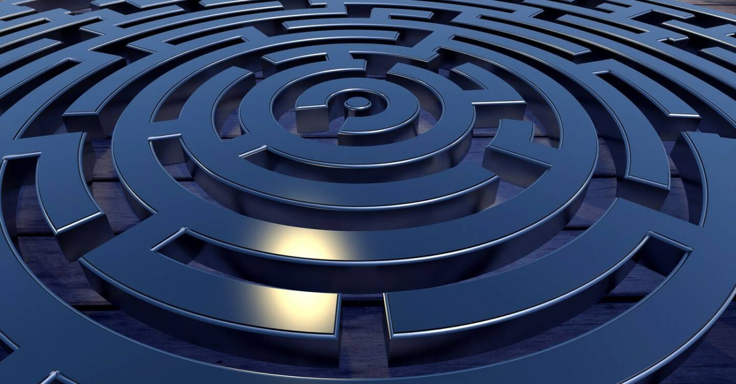 Labyrinth, Weg, Ziel, Fokus, Zick-Zack, zickzack (Bild: Pixabay/PIRO4D https://pixabay.com/de/labyrinth-ziel-weg-konzeption-2037286/ )