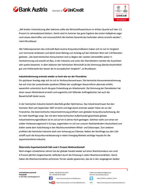 UniCredit Bank Austria Konjunkturindikator: Österreichs Wirtschaft im Sommerhoch, Seite 2/5, komplettes Dokument unter http://boerse-social.com/static/uploads/file_2309_unicredit_bank_austria_konjunkturindikator_osterreichs_wirtschaft_im_sommerhoch.pdf (16.08.2017) 