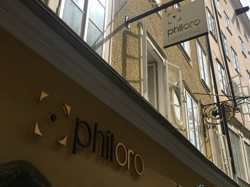 Philoro Edelmetalle, Getreidegasse, Salzburg, © diverse photaq (25.08.2017) 