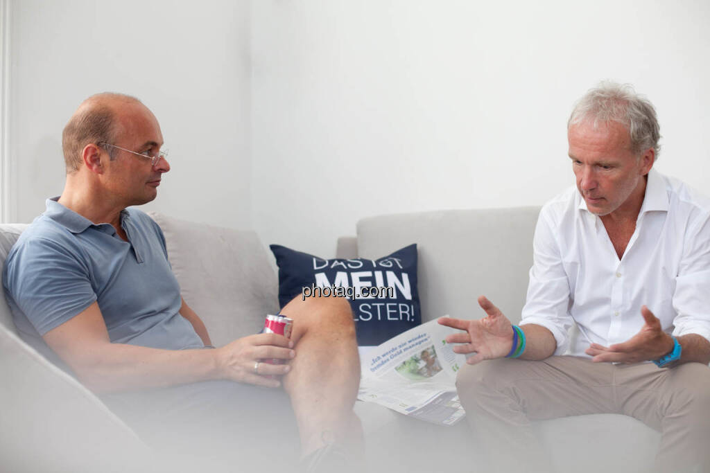 Werner Lanthaler (CEO Evotec), Christian Drastil (Herausgeber Börse Social Magazine) - (Fotocredit: Michaela Mejta für photaq.com), © Michaela Mejta für photaq.com (08.09.2017) 