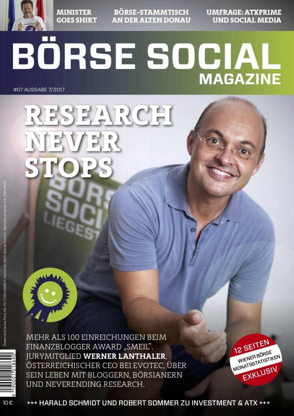 Börse Social Magazine #7 mit Werner Lanthaler, Evotec, am Cover