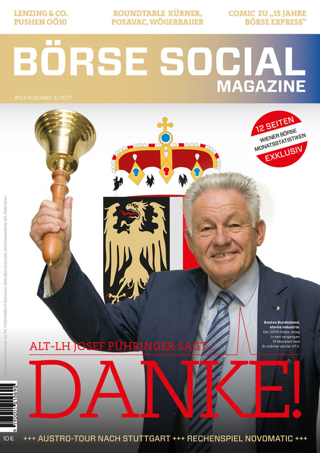 Börse Social Magazine #3 mit Josef Pühringer, Alt-LH OÖ, am Cover