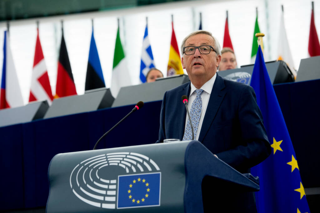 Vertretung der EU-Kommission in Österreich: Neue EU-Behörde für Arbeitnehmerrechte angekündigt, Kommissionspräsident Jean-Claude Juncker im Europäischen Parlament in Straßburg; Foto: EU/Etienne Ansotte, © Aussender (14.09.2017) 