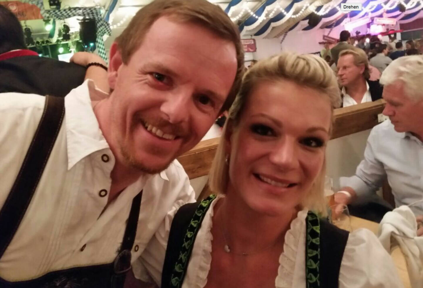 Christian-Hendrik Knappe und Maria Höfl-Riesch beim Frankfurter Oktoberfest
