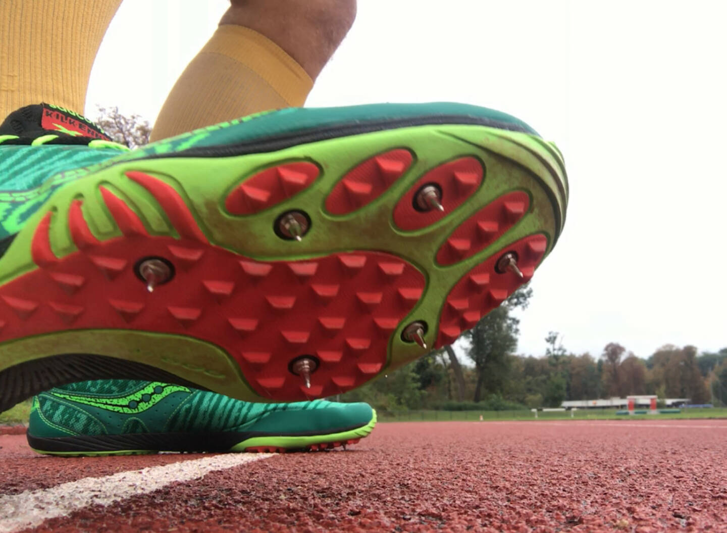 Der schon jetzt geliebte Saucony Kilkenny in der Spike Variante mit grossem Thanks to Michael Wernbacher