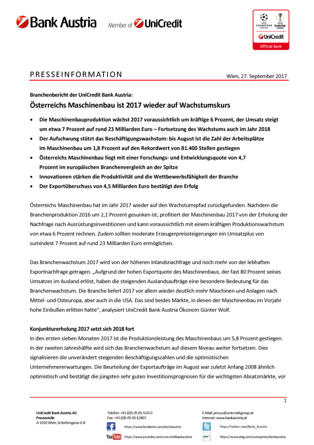 &Ouml;sterreichs Maschinenbau ist 2017 wieder auf Wachstumskurs, Seite 1/4, komplettes Dokument unter http://boerse-social.com/static/uploads/file_2345_osterreichs_maschinenbau_ist_2017_wieder_auf_wachstumskurs.pdf