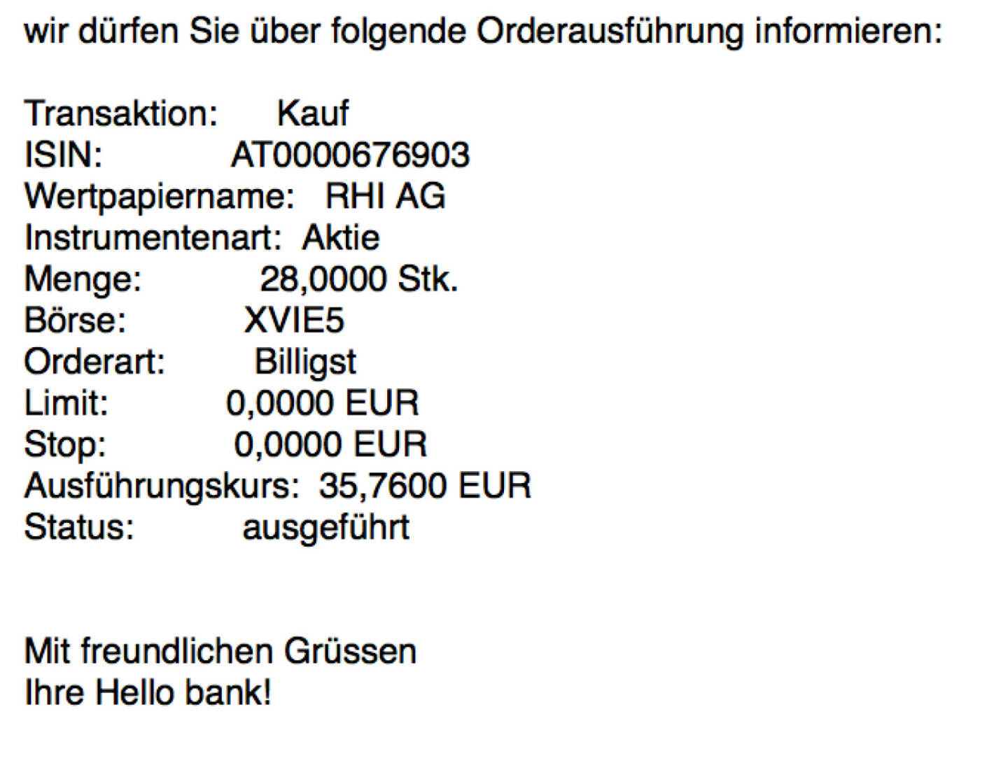 Kauf RHI für #100100hello #goboersewien