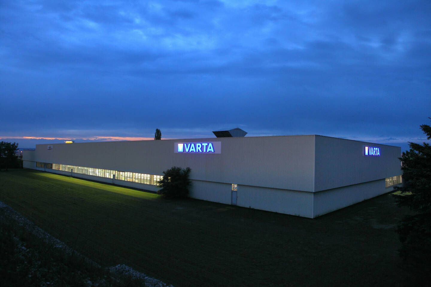 Gebäude der Varta Storage GmbH in Nördlingen. Fotocredit: Varta AG