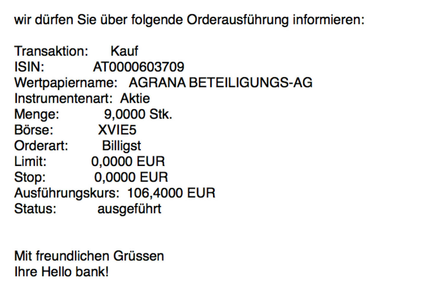 Kauf Agrana für #100100hello #goboersewien